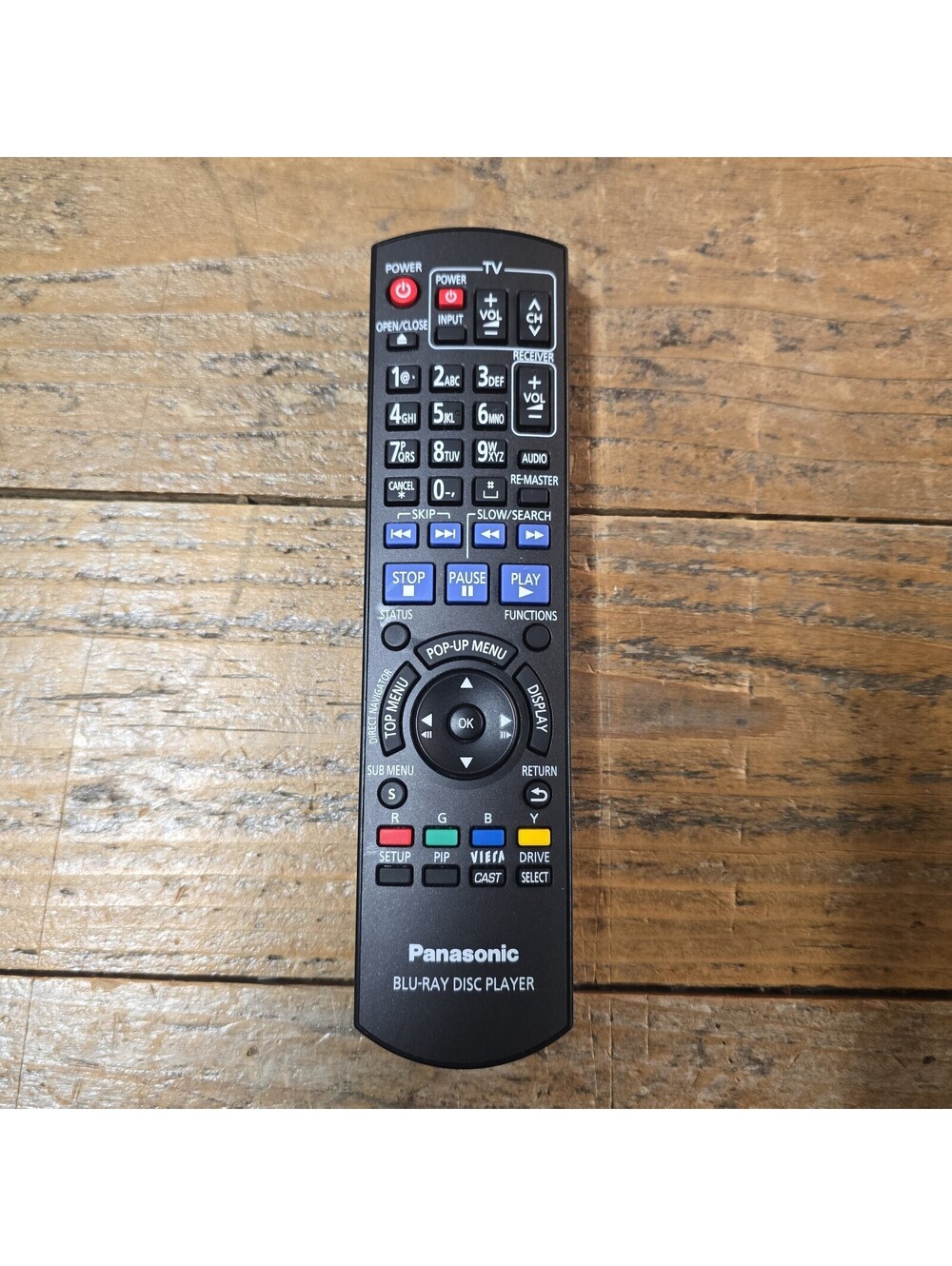 PANASONIC Blu-Ray Disc Player N2QAYB000378 Remote Control for DMP-BD60 DMP-BD80